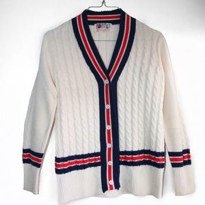 Vintage Ivy League preppy cardigan